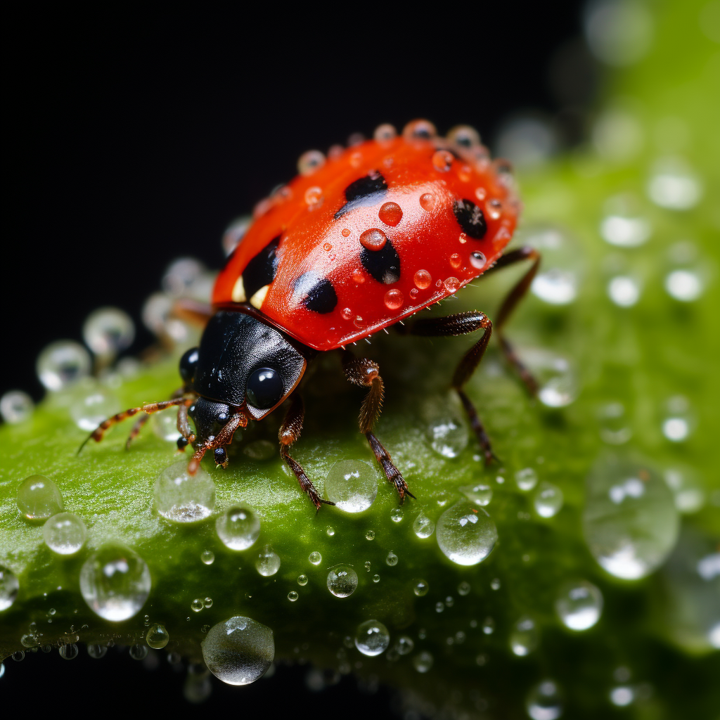 natural predators such as ladybugs or predatory mites actively preying on red spider mites.