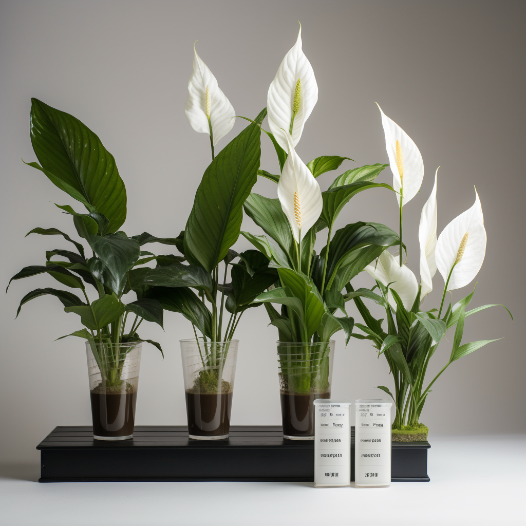 Image demonstrating methods to manage humidity levels for Peace Lilies.
