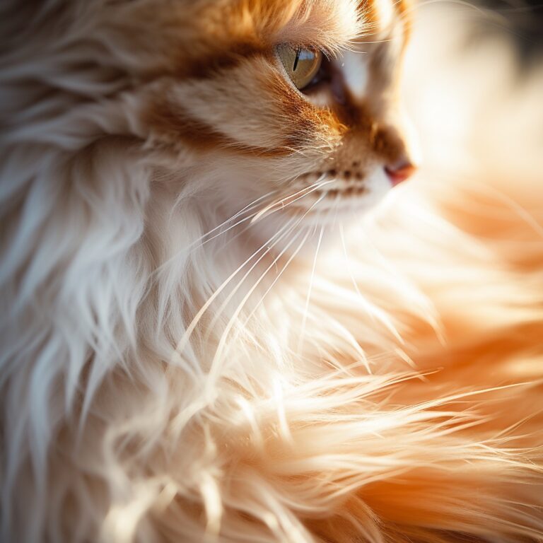 Close up of a cat's healthy fur